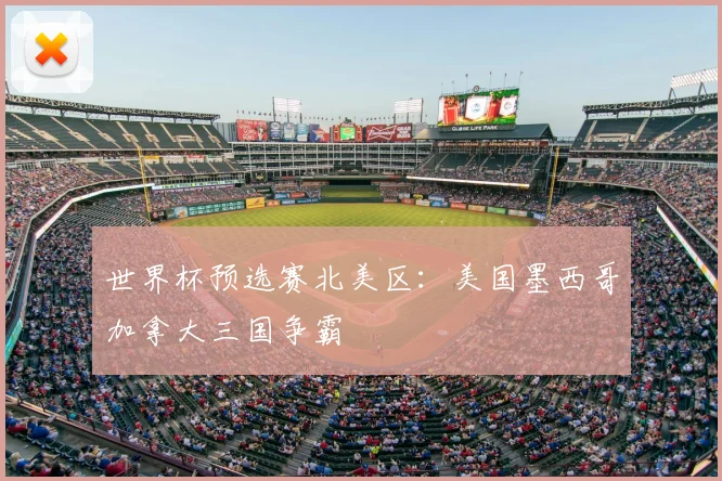 世界杯预选赛北美区:美国墨西哥加拿大三国争霸