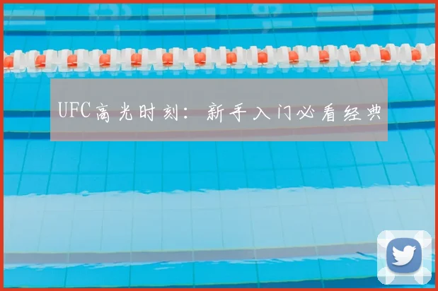UFC高光时刻：新手入门必看经典
